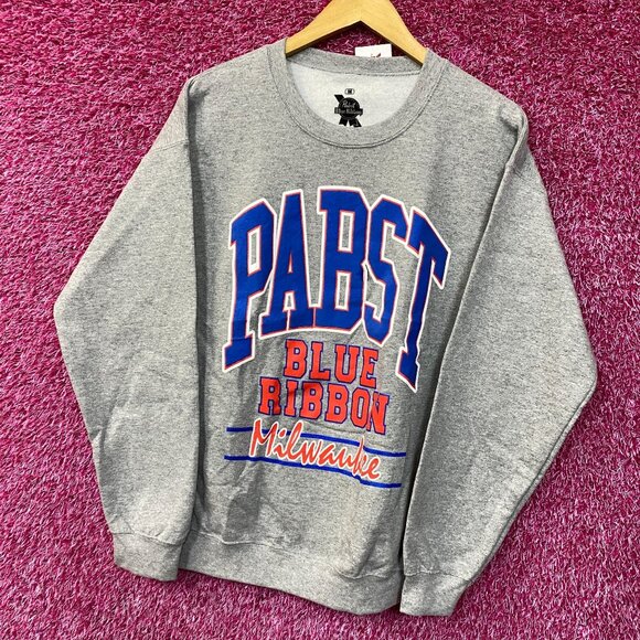 Pabst Blue Ribbon Milwauke Crewneck Sweatshirt Medium - Picture 3 of 4